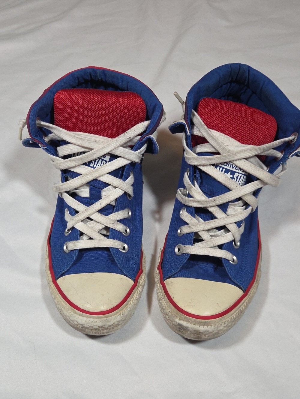 Converse All Star Red White And Blue Peel Back Size 8 Mens